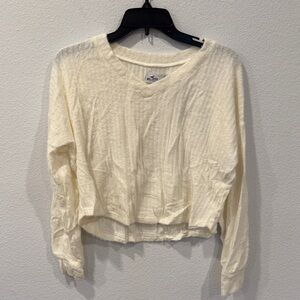Hollister Cream V-Neck Sweater